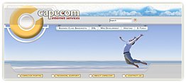 Cape.Com, design, markup and flash.