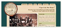 Cape Cod Association Home Page, design and markup.