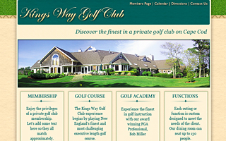 Kingsway Golf Course, design, markup and flash.